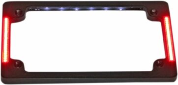 LICENSE PLATE FRAME FLAT LED BLACK