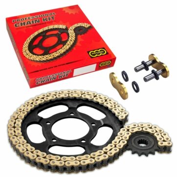 137 ZRP 108 RIVET LINK 525 Z-RING REPLACEMENT CHAIN KIT / 17 TEETH FRONT & 40 TEETH REAR / GOLD / ST