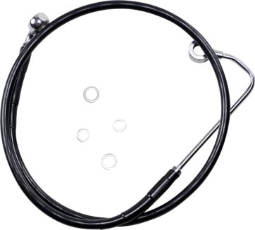 BRAKE LINE STAINESS STEEL BLACK COATED FRONT/UPPER EXTENDED +10"