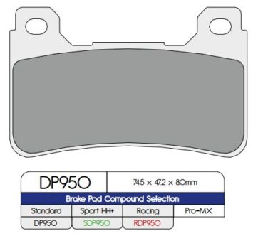 BRAKE PAD DP SINTERED REPLACEMENT STREET TOURING OFF-ROAD/ATV