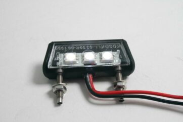 LED LICENSE PLATE LIGHT / CLEAR LENS / BLACK