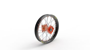 WHEEL ASSEMBLY ELITE MC 1.85"x16" ALUMINUM ORANGE