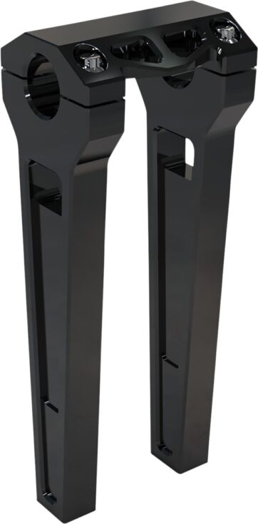 10" Black Anodized Straight Risers w/ 1-1/4" Clamping