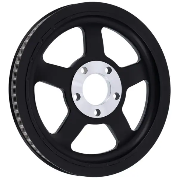 Reproduction OEM style wheel pulley, 68t. Black cc - 07-19 XL883R; 07-19 XL1200; 2007  XL50; 2008  XL1200N; 2012 XL1200CP; 2009 XL1200R;