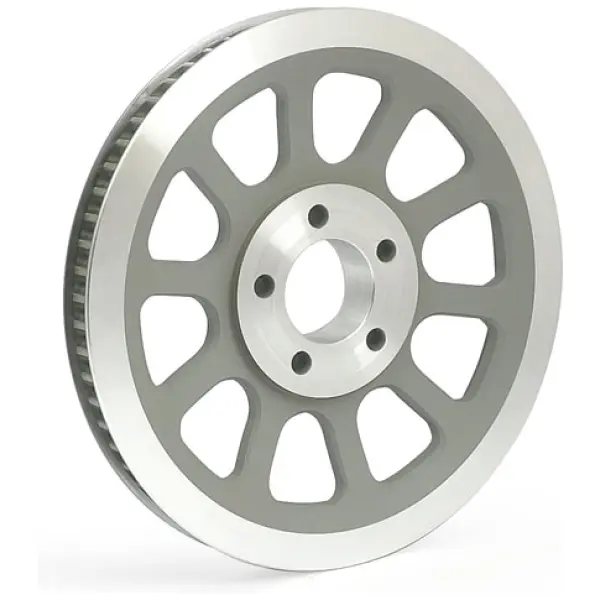 Reproduction OEM style wheel pulley 66t, 20mm belt. Silver - 07-11 FLSTF, FLSTFB, FLSTSB, FXST, FXSTB/C