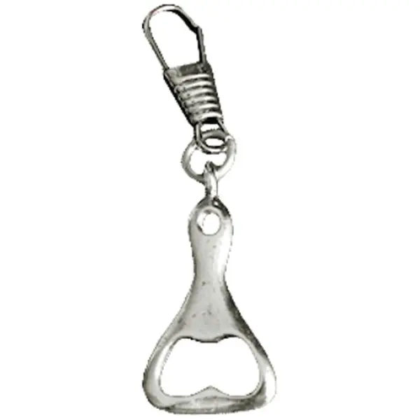 Bottle opener zipper pull