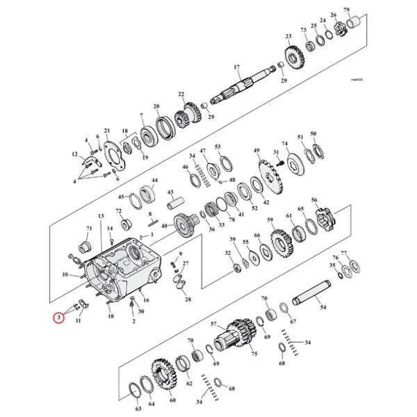 Screw, countersunk head. Bumper plate kickstarter - 41-69 FL; 71-80 FX - Bild 2