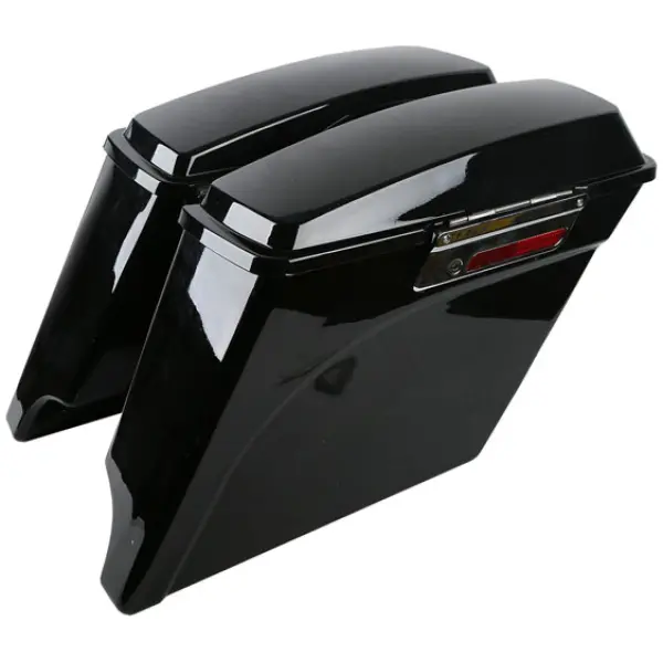 5" down extended saddlebag set. Black - 94-13 FLT/Touring