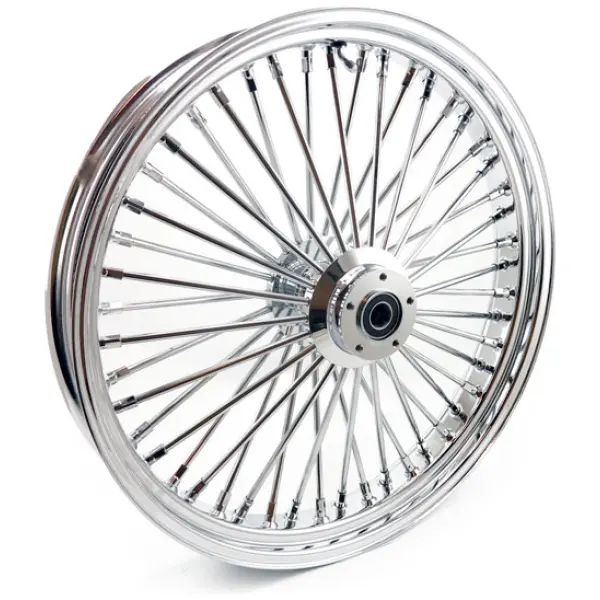 MCS Radial 48 fat spoke front wheel 3.50 x 23 DF chrome - Anpassade applikationer