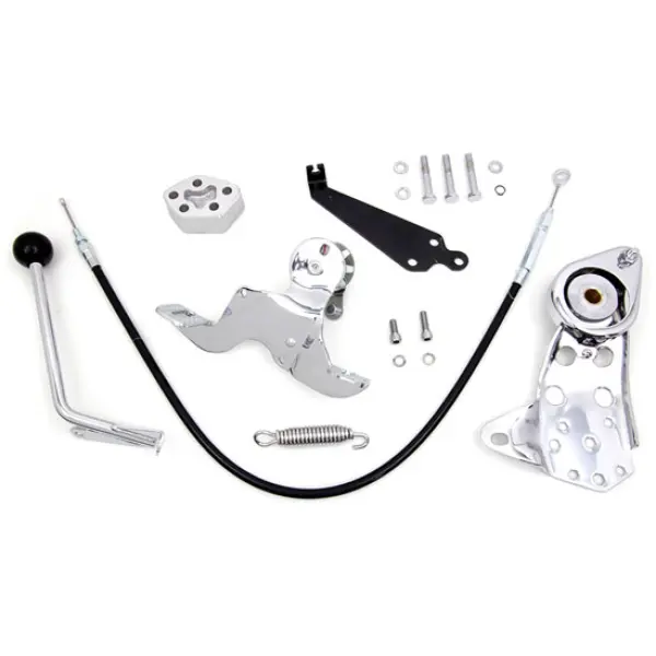 Jockey shifter conversion kit. Chrome - 89-99 FXST Evo Softail utan ryttare golvbrädor