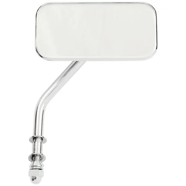 Small rectangular mirror. short stem, chrome - 65-UP H-D