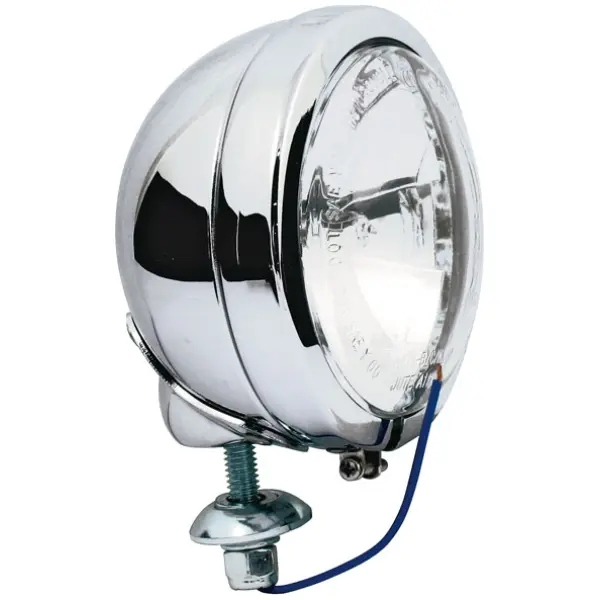 FL style spotlamp, 4-1/2". Chrome, clear lens