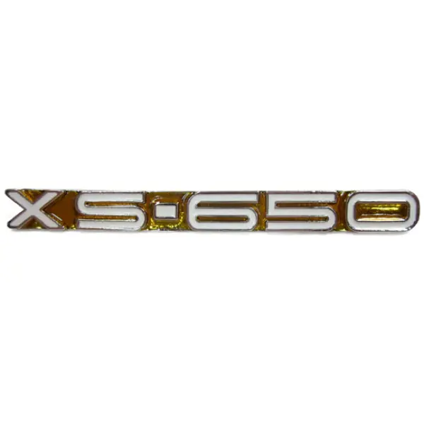 Yamaha side cover emblem, yellow - Yamaha XS-650