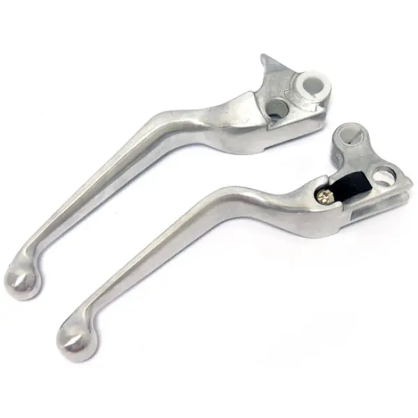 Handlebar lever set, polished - 96-06 Dyna; 96-06 Softtail; 96-06 FLT/Touring; 96-03 XL Sportster (kabelmanövrerad koppling)