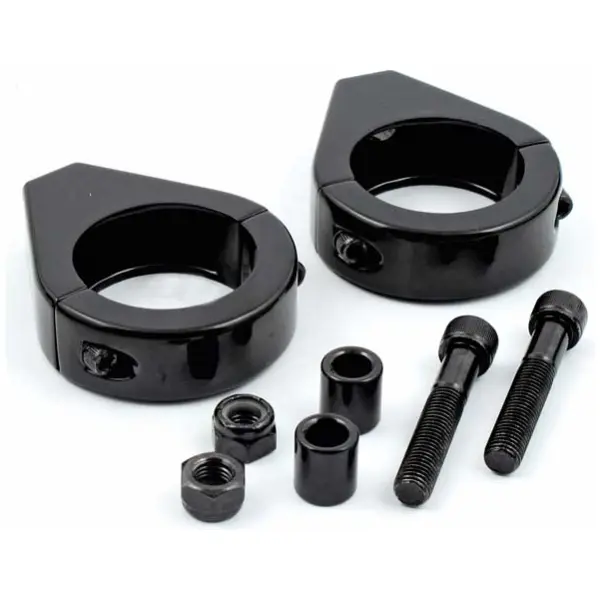 Smooth Edge fork mount clamp kit. 39mm. Black - Universal