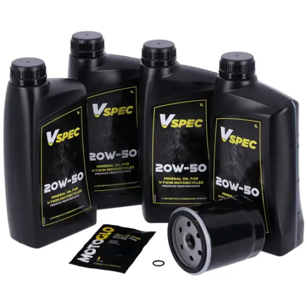 MCS,  oil service kit. 20W50 Mineral - 86-98 FLT/Touring