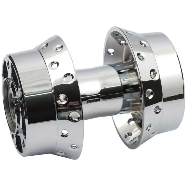 Front wheel hub. Chrome - 09-23 FLT/Touring