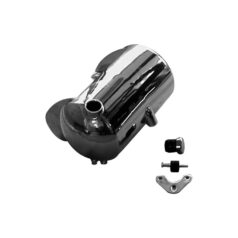 36-47 Knucklehead, 48-57 Panhead, 84-99 SoftailBobber-Style Oil Tank with Battery Box and Side Fill built-in battery box: 7"x4" (178mm x 102mm) Chrome
